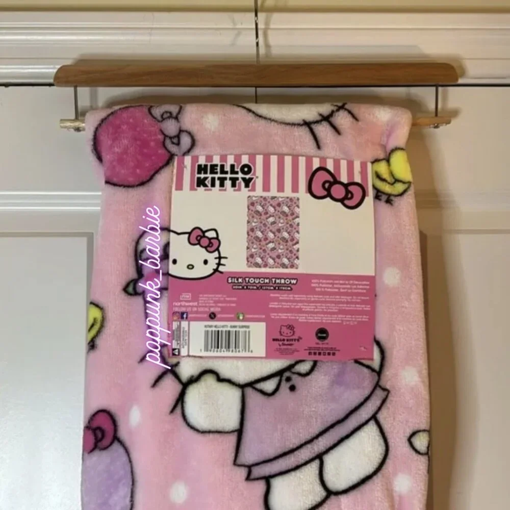 Hello Kitty‎ Pink Easter Throw Blanket 50x70 Sanrio Spring NWT